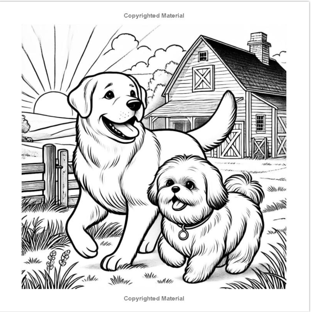 Duke and Toby':  Help in the Garden - Coloring Books