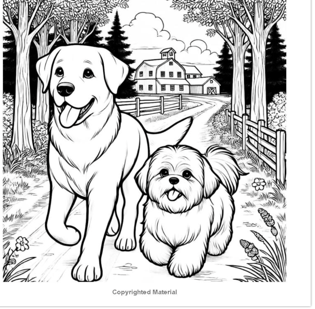 Duke and Toby':  Help in the Garden - Coloring Books