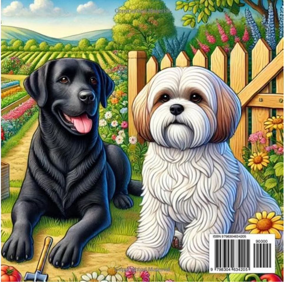 Duke and Toby':  Help in the Garden - Coloring Books