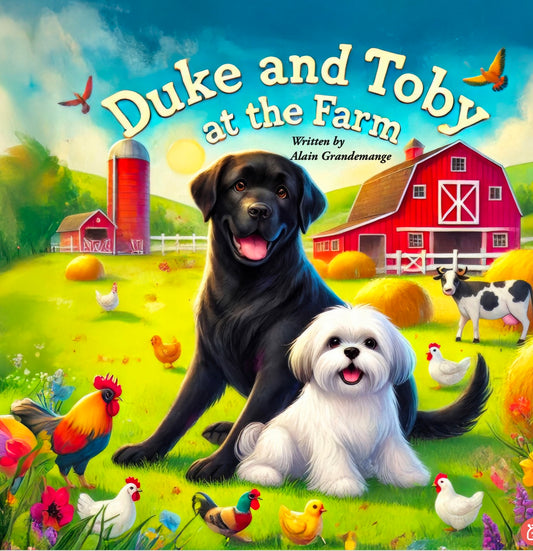 Duke and Toby at the Farm