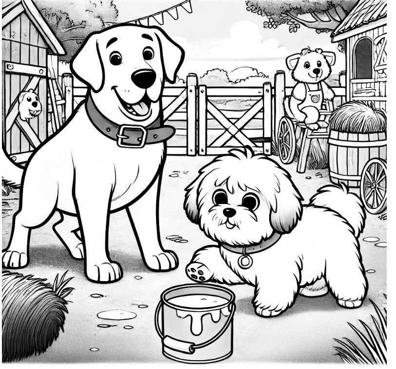 Duke and Toby's Barnyard Talent Show Coloring Book