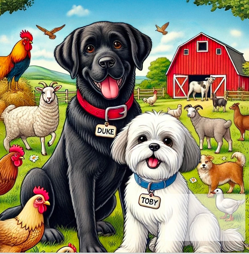 Duke and Toby's Barnyard Talent Show Coloring Book