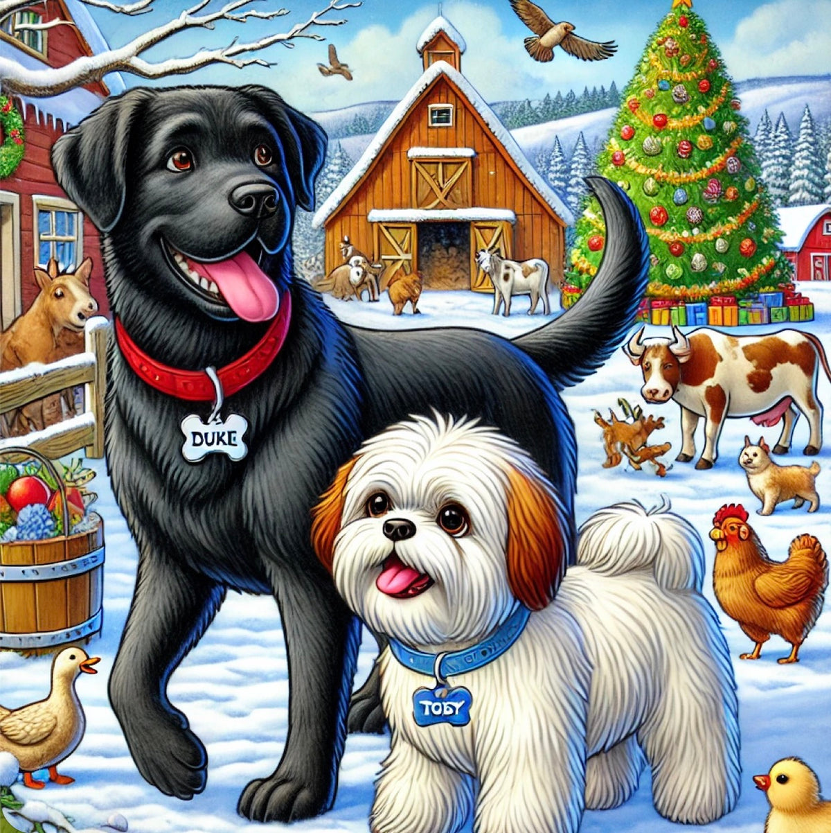 Duke and Toby's Christmas Coloring Book