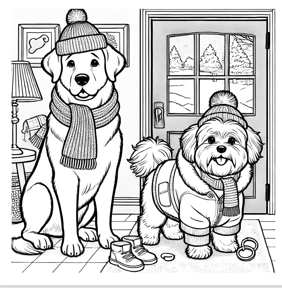 Duke and Toby's Christmas Coloring Book