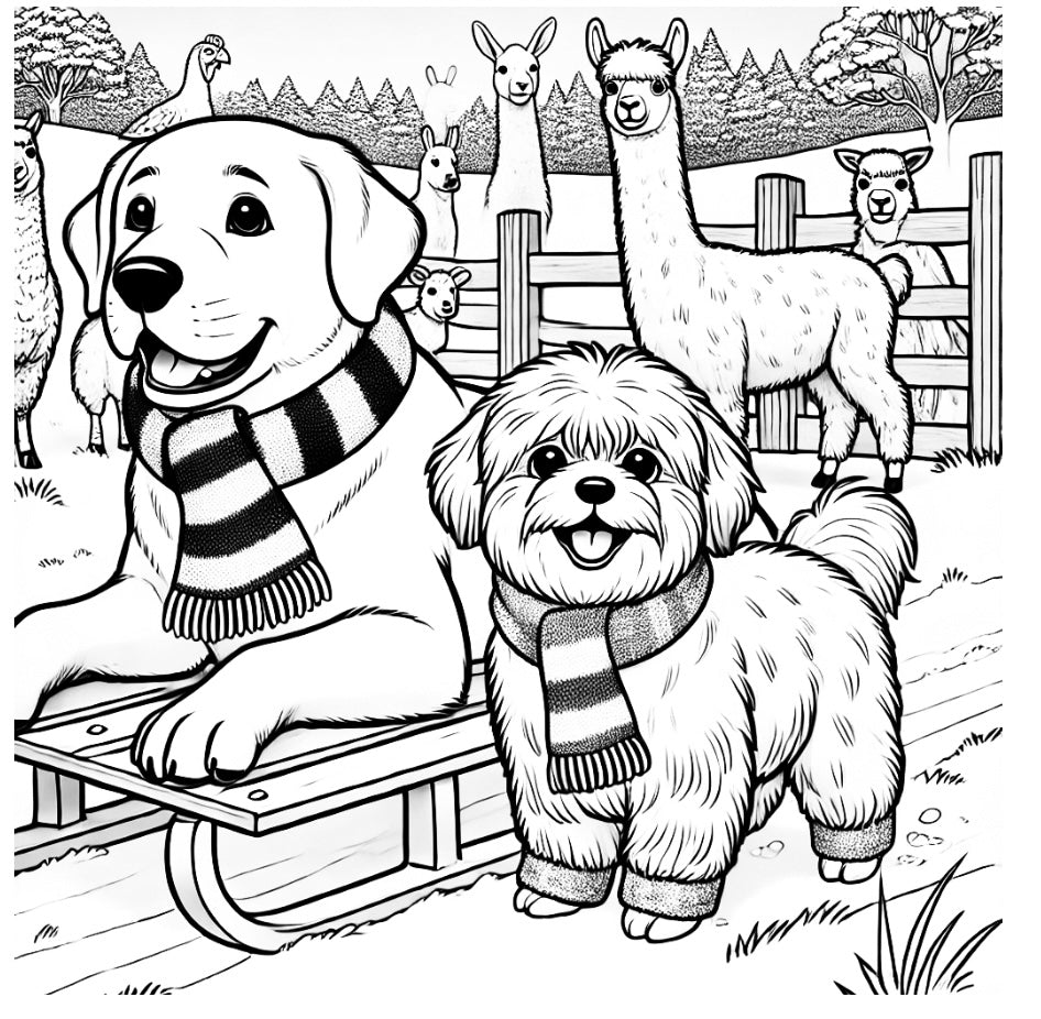 Duke and Toby's Christmas Coloring Book