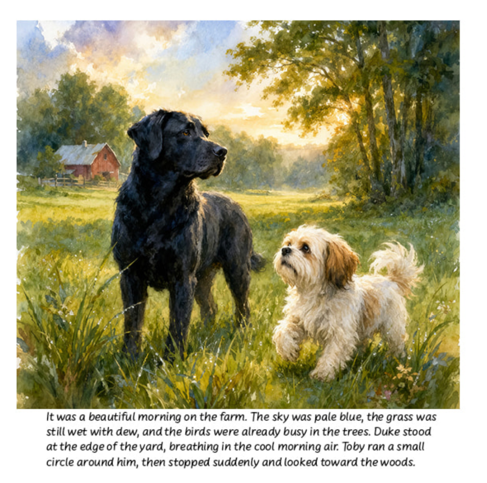 Duke and Toby and the Stranger In The Woods