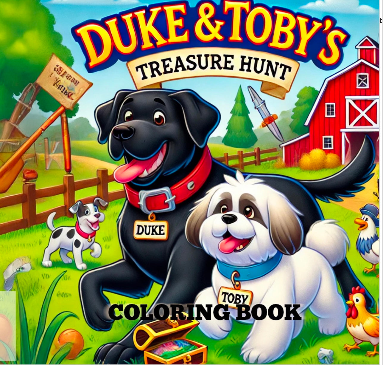 Duke and Toby's Treasure Hunt Coloring Book