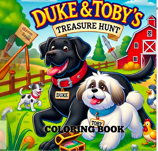 Duke and Toby's Treasure Hunt Coloring Book